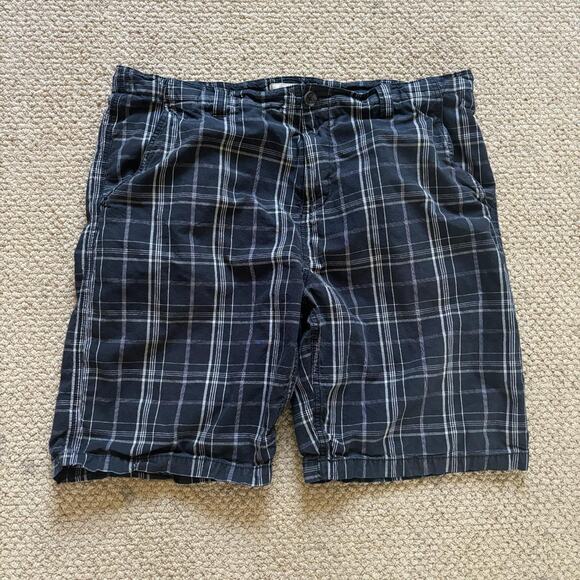 Vintage anchor blue plaid shorts 38 - Picture 1 of 7